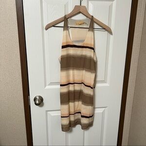 Alice + Olivia women's brown stripe blouse sz SM